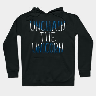 UNCHAIN THE UNICORN, Scottish Independence Saltire Flag Slogan Hoodie